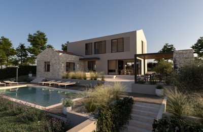 SURROUNDINGS OF VRSAR!!! Beautiful villa with heated pool and sauna, 10 km from the sea - under construction 2