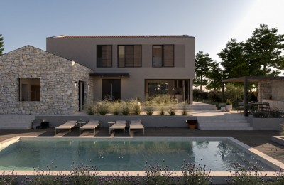 SURROUNDINGS OF VRSAR!!! Beautiful villa with heated pool and sauna, 10 km from the sea - under construction